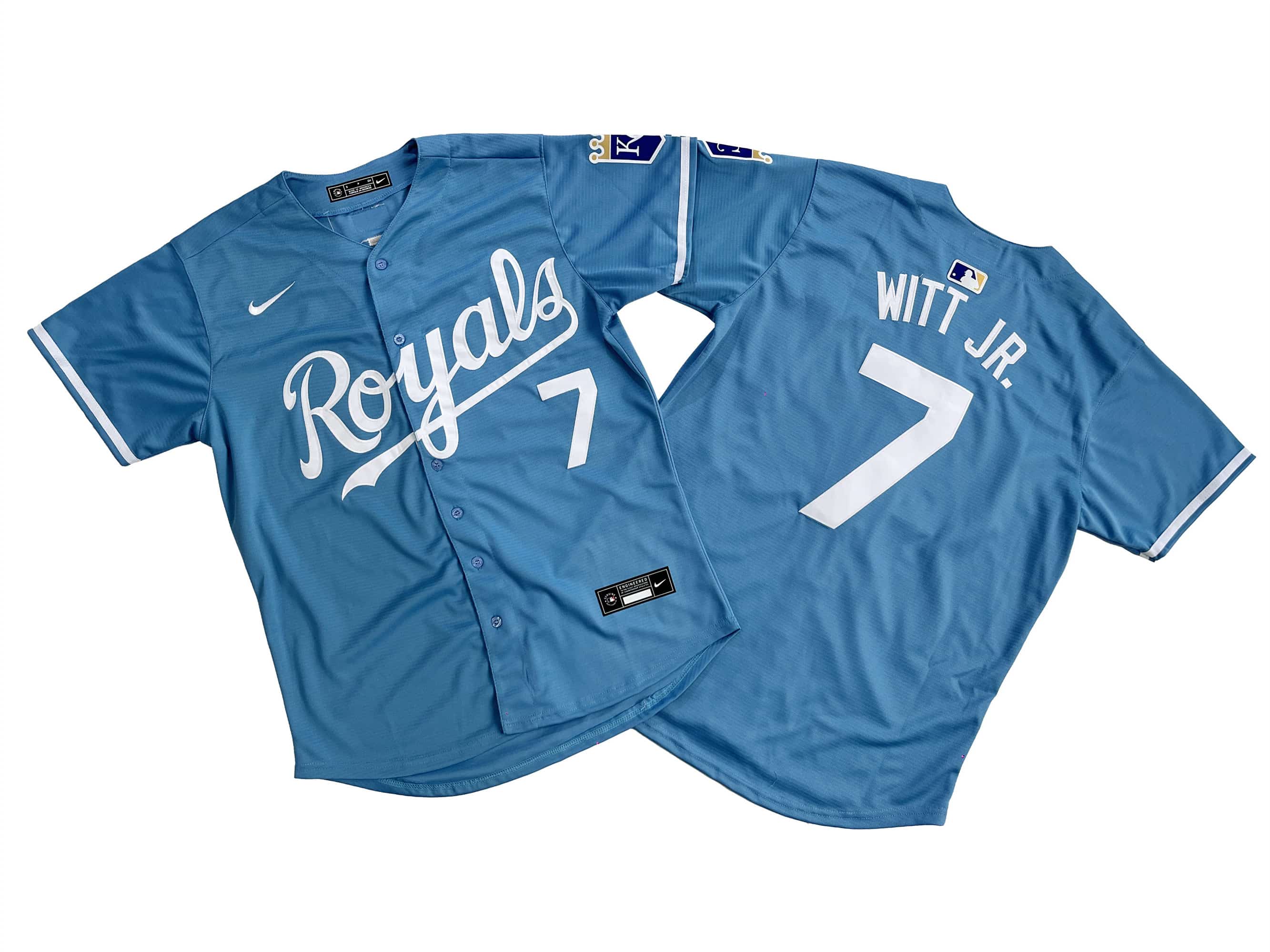 Men's Kansas City Royals Bobby Witt Nike Light Blue Alternate Limited Player Jersey