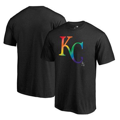 Men's Kansas City Royals Fanatics Branded Pride Black T-Shirt