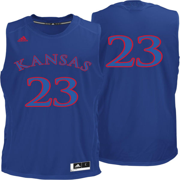 Men's Kansas Jayhawks #23 Royal Blue Basketball Jersey
