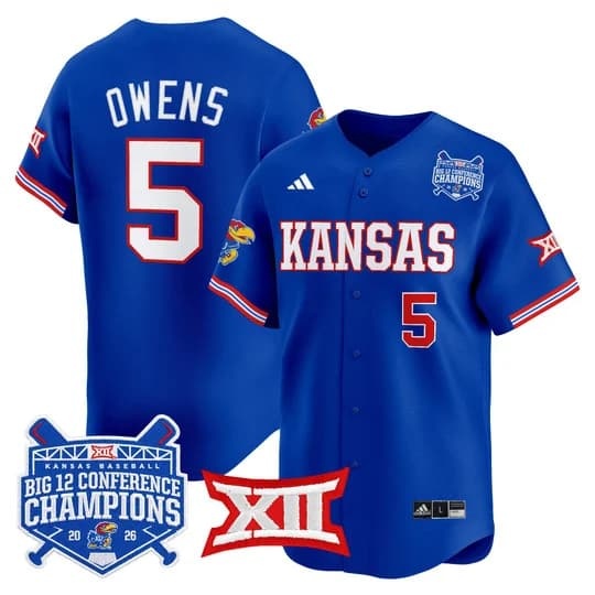 Men's Kansas Jayhawks Baseball Big 12 Conference Champions 2026 Vapor Premier Li    Tyson Owens