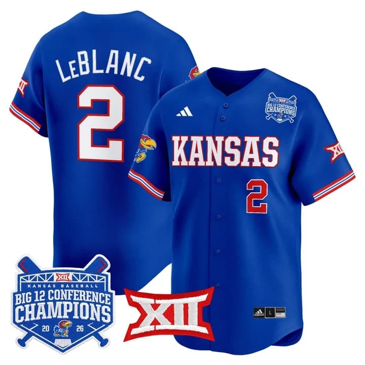 Men's Kansas Jayhawks Baseball Big 12 Conference Champions 2026 Vapor Premier Li  Tyson LeBlanc