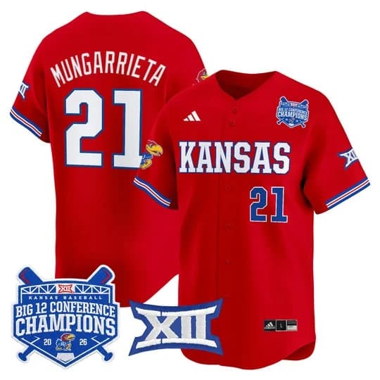 Men's Kansas Jayhawks Baseball Big 12 Conference Champions 2026 Vapor Premier LiMungarrieta21