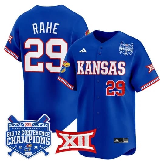Men's Kansas Jayhawks Baseball Big 12 Conference Champions 2026 Vapor Premier Limi   Boede Rahe