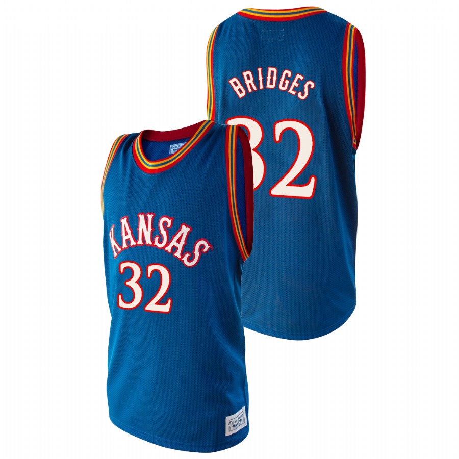 Men's Kansas Jayhawks Bill Bridges Alumni  College Basketball Jersey Royal