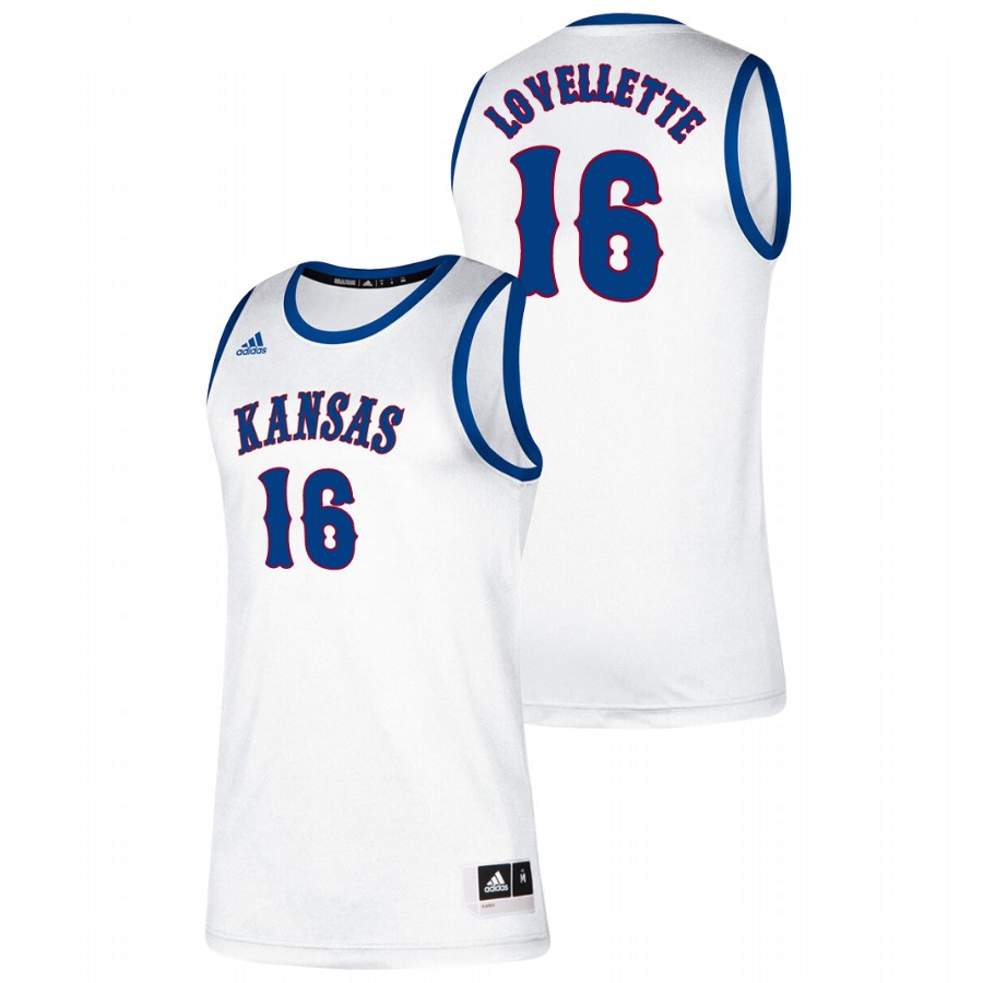 Men's Kansas Jayhawks Clyde Lovellette Classic College Basketball Jersey White