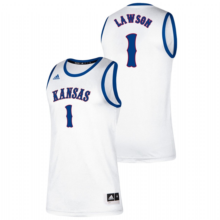 Men's Kansas Jayhawks Dedric Lawson Classic College Basketball Jersey White