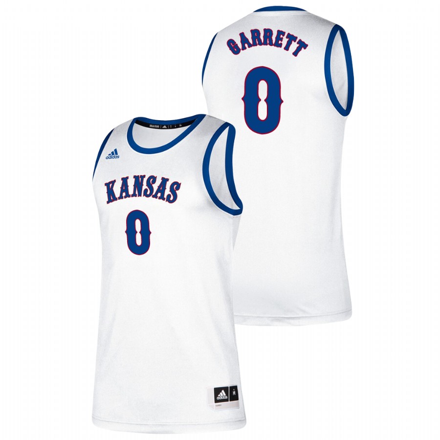 Men's Kansas Jayhawks Marcus Garrett Classic College Basketball Jersey White
