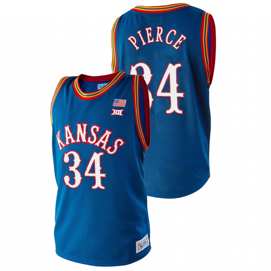 Men's Kansas Jayhawks Paul Pierce Royal College Basketball Jersey
