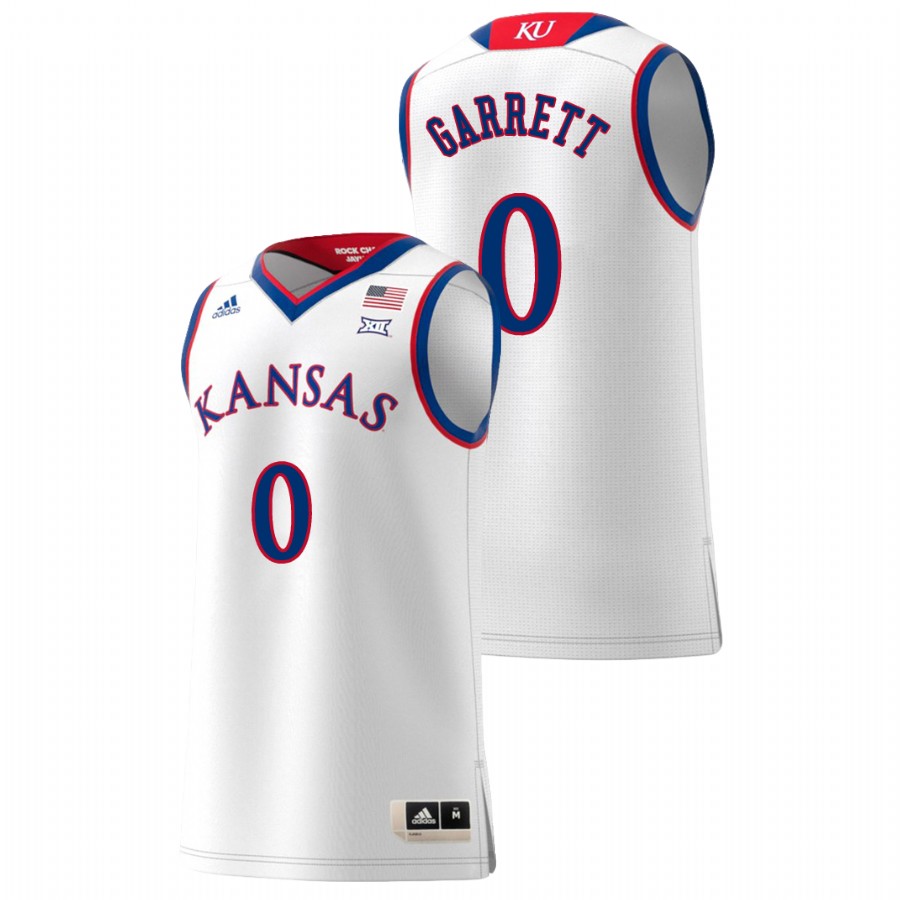 Men's Kansas Jayhawks White Marcus Garrett College Basketball Swingman Jersey