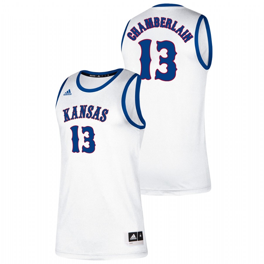 Men's Kansas Jayhawks Wilt Chamberlain Classic College Basketball Jersey White