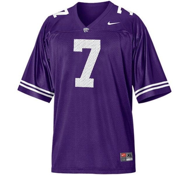 Men's Kansas State Wildcats #7 Collin Klein Purple Football Jersey
