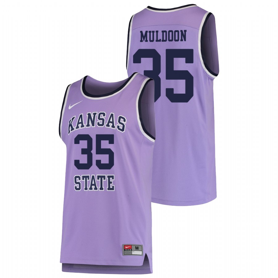 Men's Kansas State Wildcats Purple Patrick Muldoon Basketball Replica Jersey