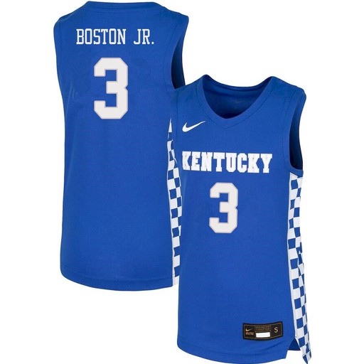 Men's Kentucky Wildcats #3 Brandon Boston Jr. Nike Royal Basketball Swingman Jersey