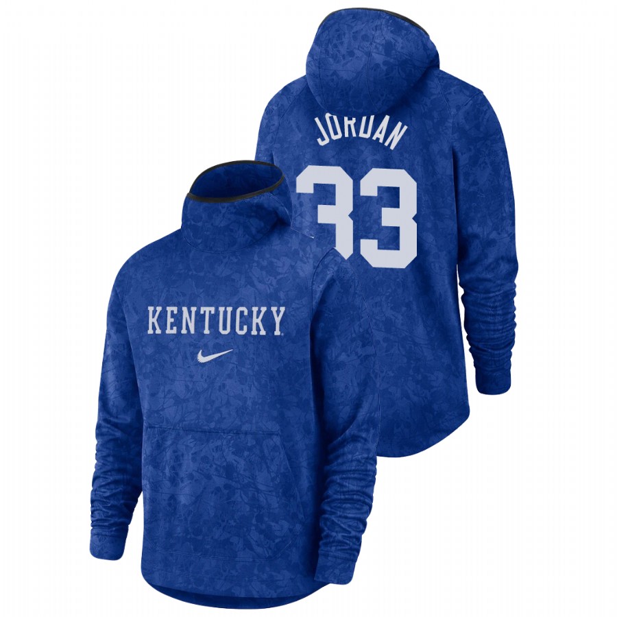 Men's Kentucky Wildcats Ben Jordan Royal Basketball Spotlight Team Logo Pullover Hoodie
