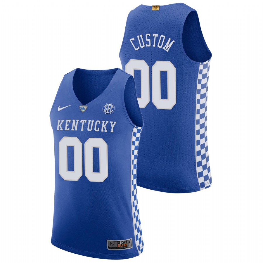 Men's Kentucky Wildcats Custom Authentic College Basketball Jersey Royal