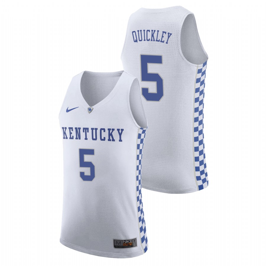 Men's Kentucky Wildcats Immanuel Quickley College Basketball Road Jersey White