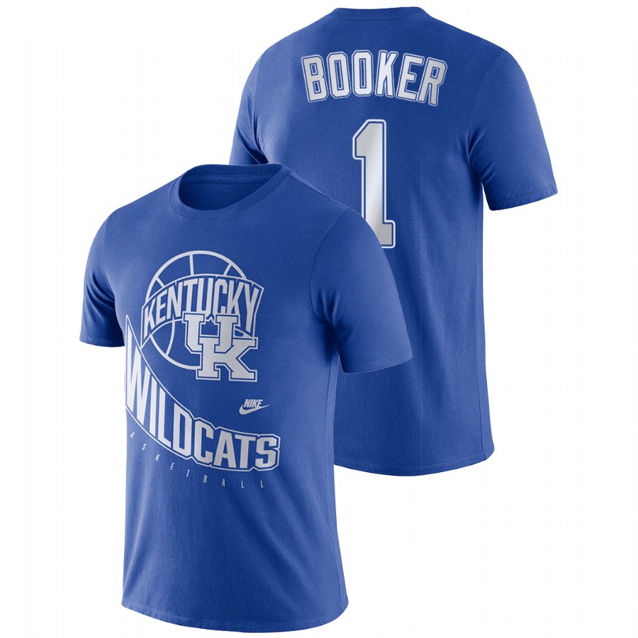 Men's Kentucky Wildcats Retro Basketball Devin Booker Royal T-Shirt