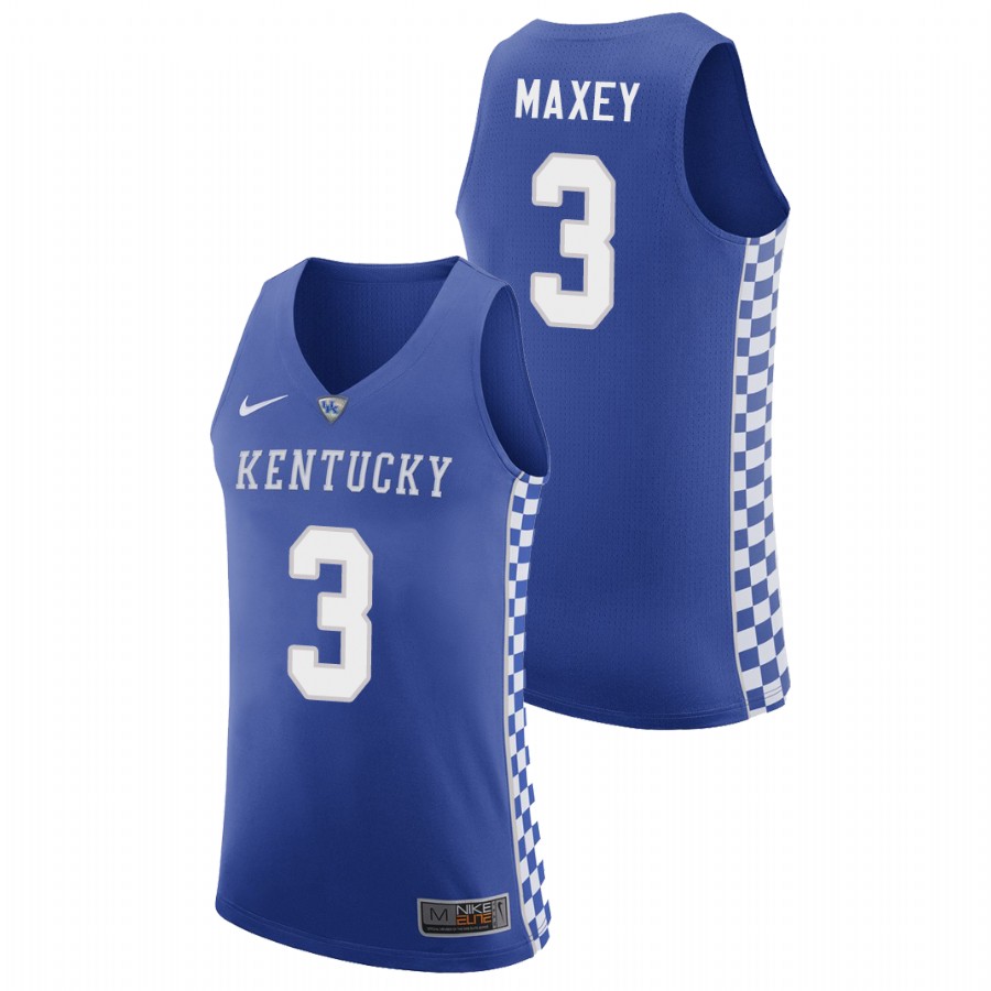Men's Kentucky Wildcats Royal Tyrese Maxey College Basketball Jersey