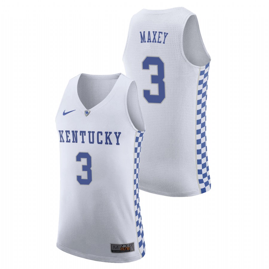 Men's Kentucky Wildcats White Tyrese Maxey College Basketball Jersey