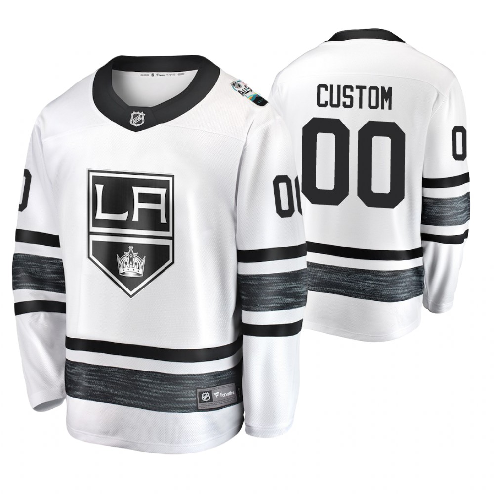 Men's Kings #00 Custom White 2019 NHL All-Star Jersey