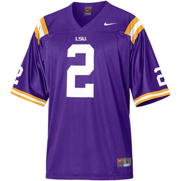 Men's LSU Tigers #2 Rueben Randle Purple Football Jersey