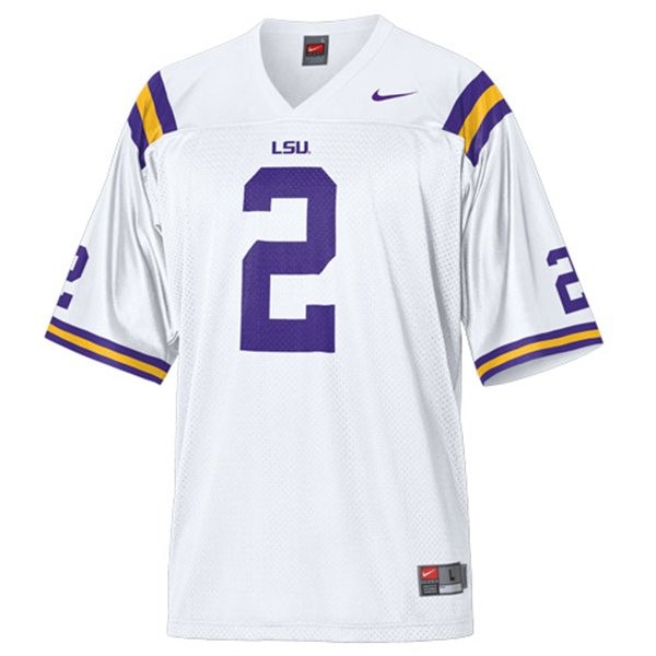 Men's LSU Tigers #2 Rueben Randle White Football Jersey