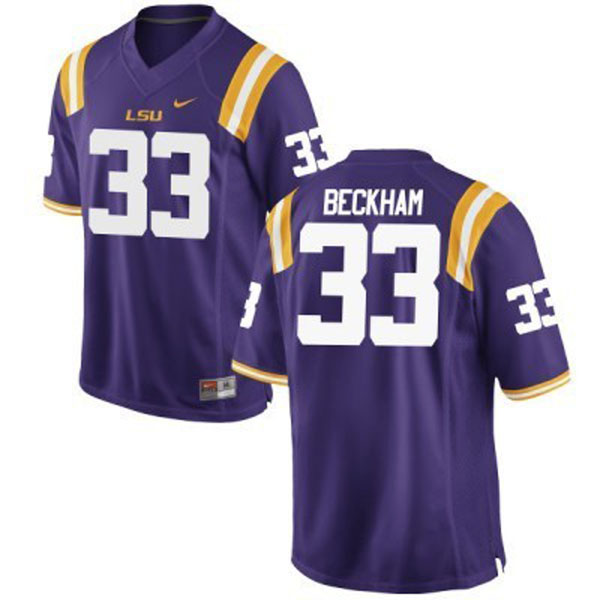 Men's LSU Tigers #33 Odell Beckham Jr. Purple Football Jersey
