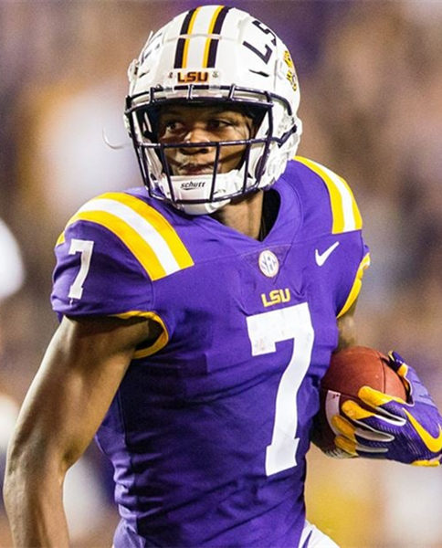 Men's LSU Tigers #7 D.J. Chark Jr. Nike Purple College Football Game Jersey