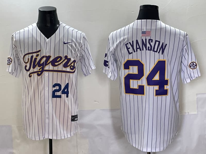 Men's LSU Tigers 2025 World Series Champions Limited Jersey - All Stitched Anthony Eyanson   24