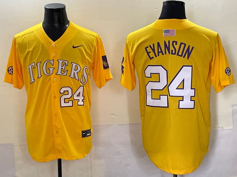 Men's LSU Tigers 2025 World Series Champions Limited Jersey - All Stitched Anthony Eyanson 24