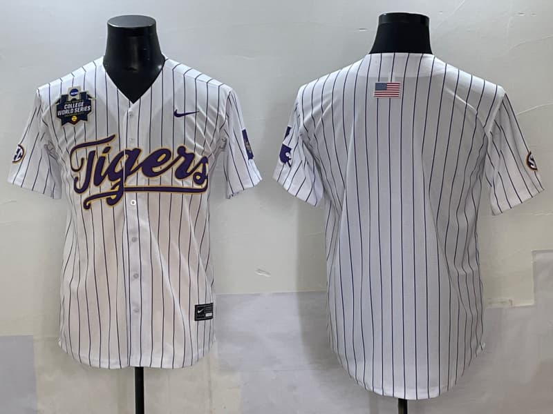 Men's LSU Tigers 2025 World Series Vapor Premier Limited Jersey - All Stitched  blank