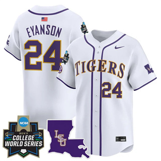 Men's LSU Tigers 2025 World Series Vapor Premier Limited Jersey - All Stitched Anthony Eyanson    24