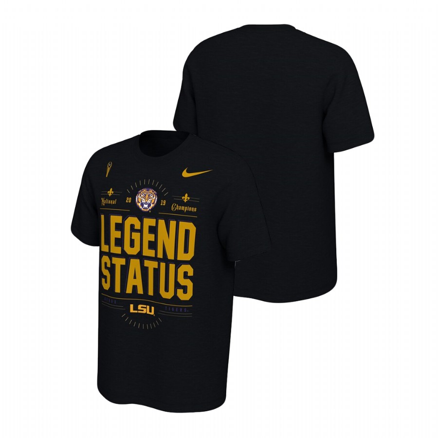 Men's LSU Tigers College Football Playoff Locker Room 2019 National Champions Black T-Shirt
