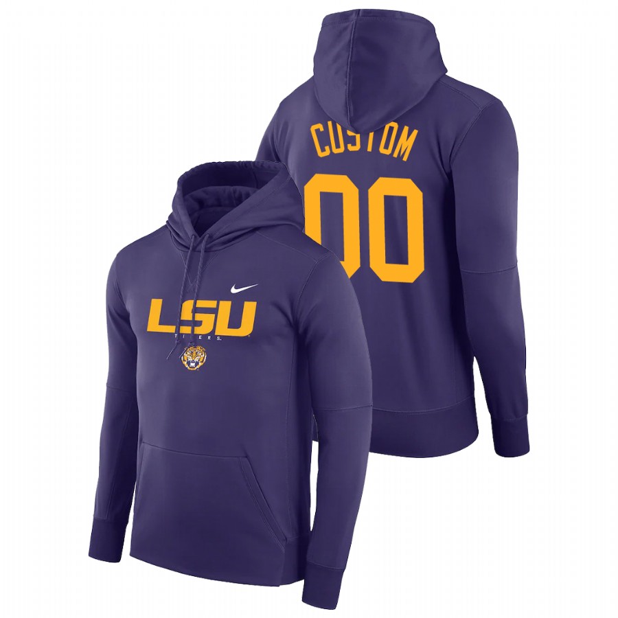 Men's LSU Tigers Custom Purple Facility Performance Pullover Hoodie