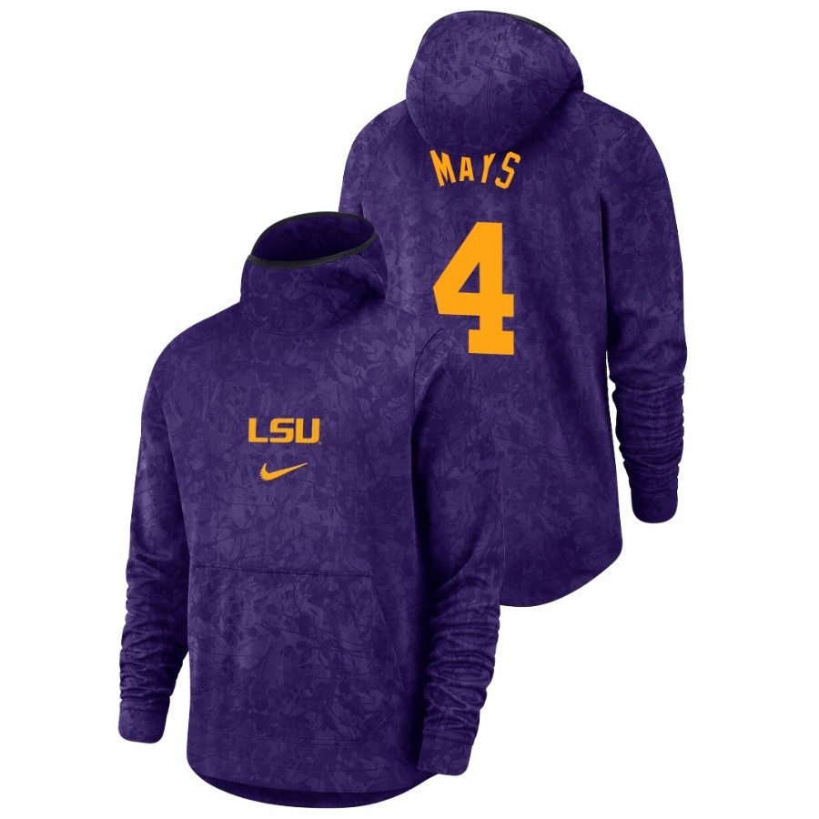 Men's LSU Tigers Skylar Mays Purple Basketball Spotlight Team Logo Pullover Hoodie