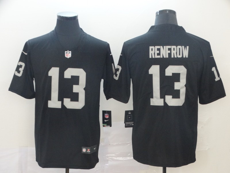 Men's Las Vegas Raiders #13 Hunter Renfrow Nike Black Football Game Jersey