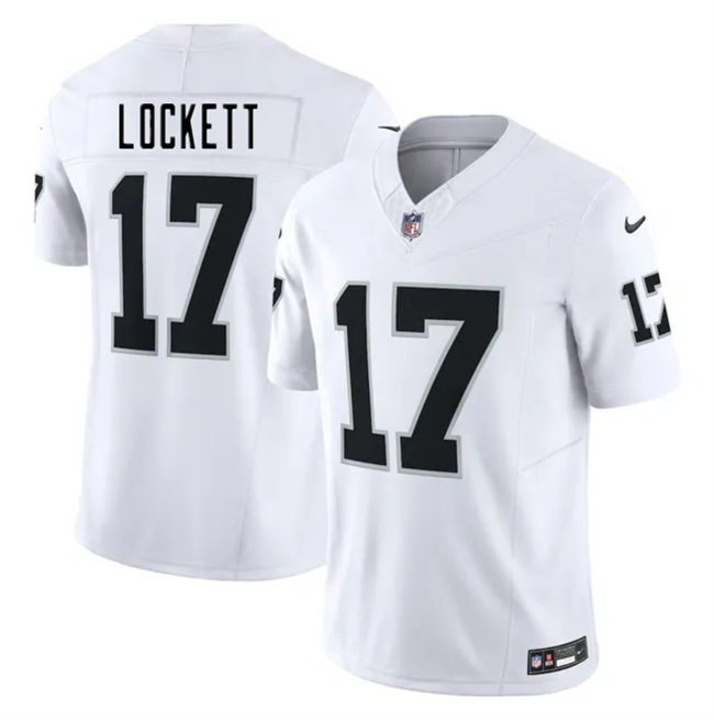 Men's Las Vegas Raiders #17 Tyler Lockett White 2025 F.U.S.E. Vapor Untouchable Limited Stitched Football Jersey