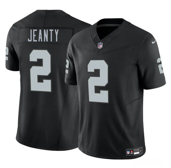 Men's Las Vegas Raiders #2 Ashton Jeanty Black 2025 F.U.S.E. Vapor Stitched Football Jerseys