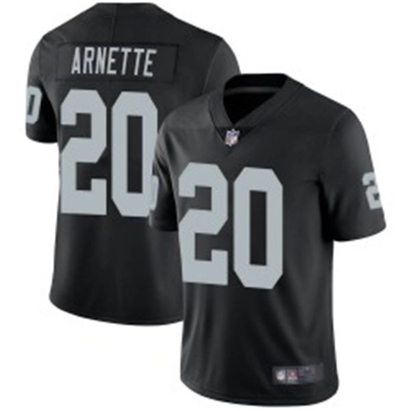 Men's Las Vegas Raiders #20 Damon Arnette Nike Black Team Color Vapor Untouchable Jersey