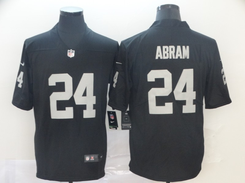 Men's Las Vegas Raiders #24 Johnathan Abram Nike Black Football Game Jersey