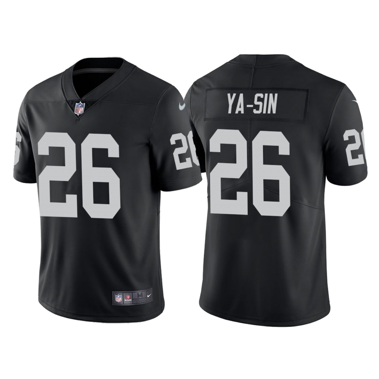 Men's Las Vegas Raiders #26 Rock Ya-Sin Nike Black Vapor Limited Jersey