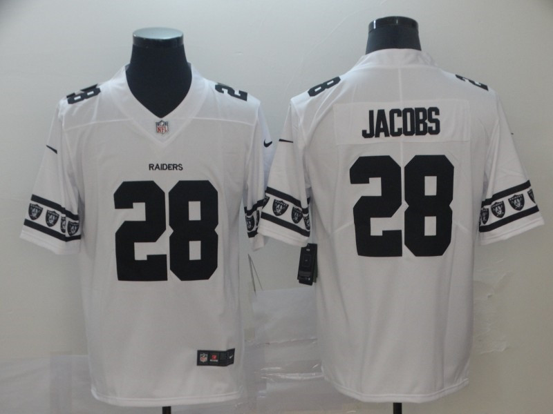 Men's Las Vegas Raiders #28 Josh Jacobs Nike NFL Team Logo Cool Edition Jersey