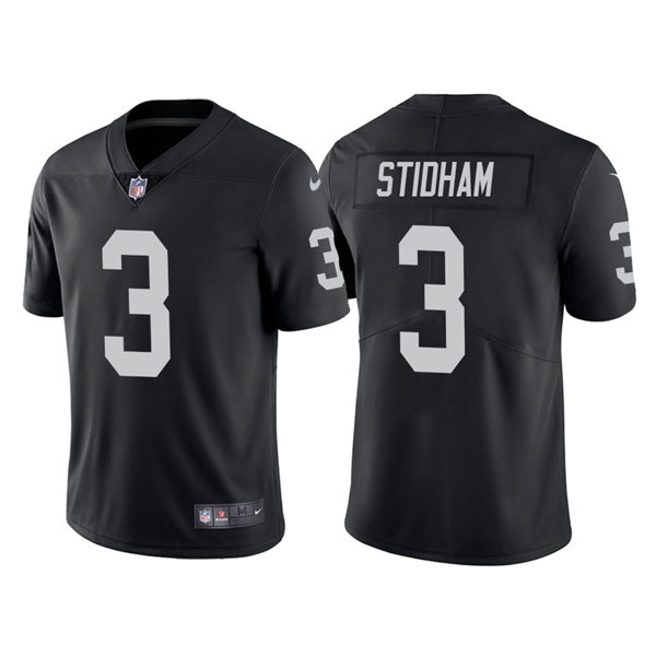Men's Las Vegas Raiders #3 Jarrett Stidham Nike Black Vapor Untouchable Limited Player Jersey