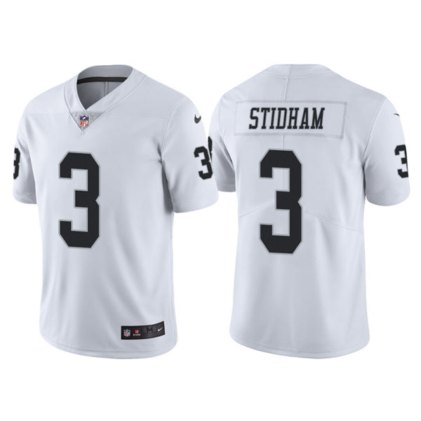 Men's Las Vegas Raiders #3 Jarrett Stidham Nike White Vapor Untouchable Limited Player Jersey