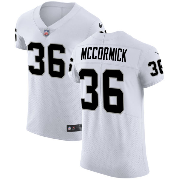 Men's Las Vegas Raiders #36 Sincere McCormick Nike White Vapor Untouchable Limited Player Jersey
