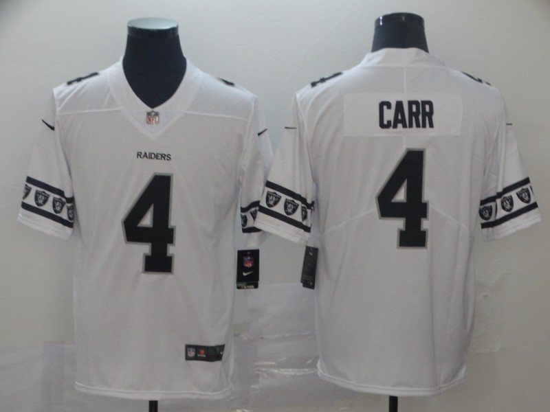 Men's Las Vegas Raiders #4 Derek Carr Nike NFL team logo cool edition jerseys
