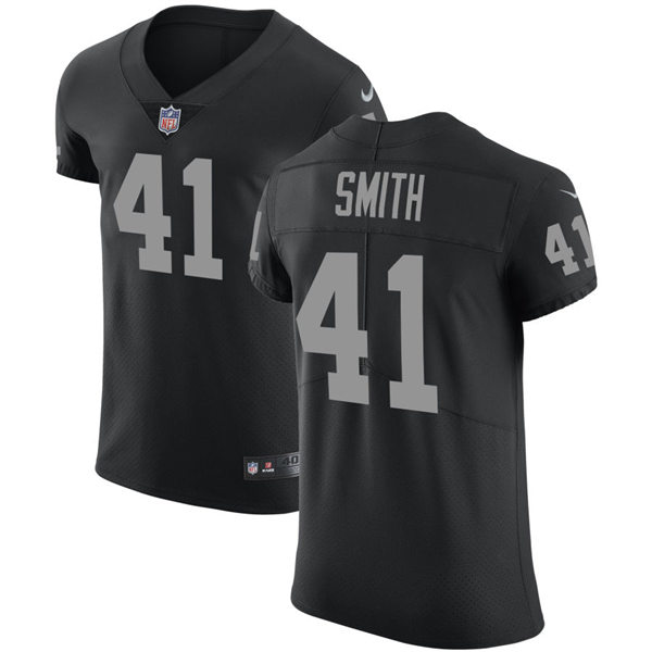 Men's Las Vegas Raiders #41 Sutton Smith Nike Black Vapor Untouchable Limited Player Jersey