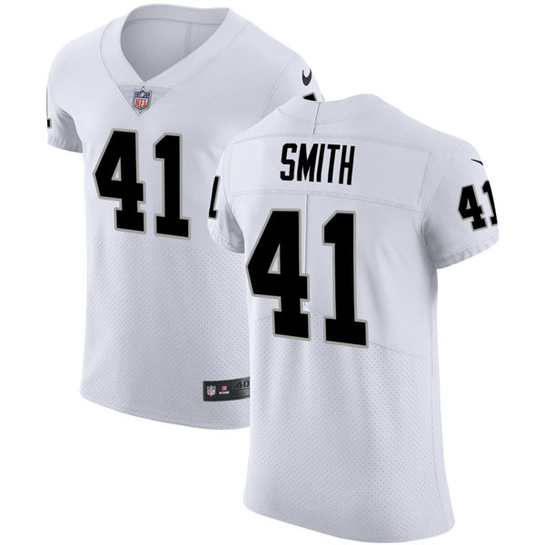 Men's Las Vegas Raiders #41 Sutton Smith Nike White Vapor Untouchable Limited Player Jersey