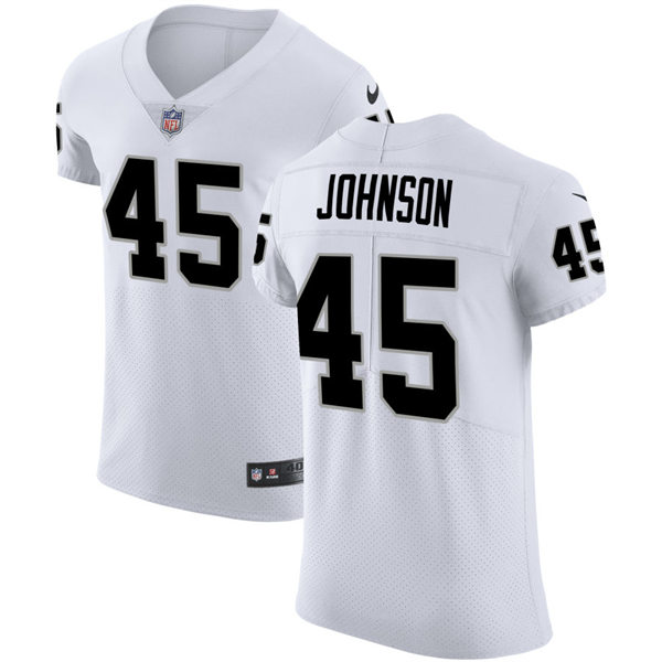 Men's Las Vegas Raiders #45 Jakob Johnson Nike White Vapor Untouchable Limited Player Jersey