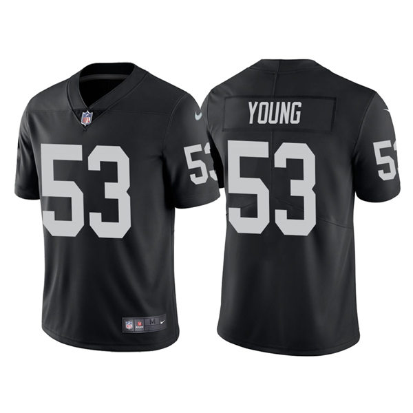 Men's Las Vegas Raiders #53 Kenny Young Nike Black Vapor Untouchable Limited Player Jersey